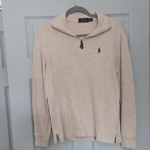 Polo by Ralph Lauren Men's Beige Zip-Up Sweater